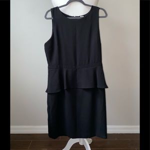 Banana Republic Ponte Black Peplum Dress